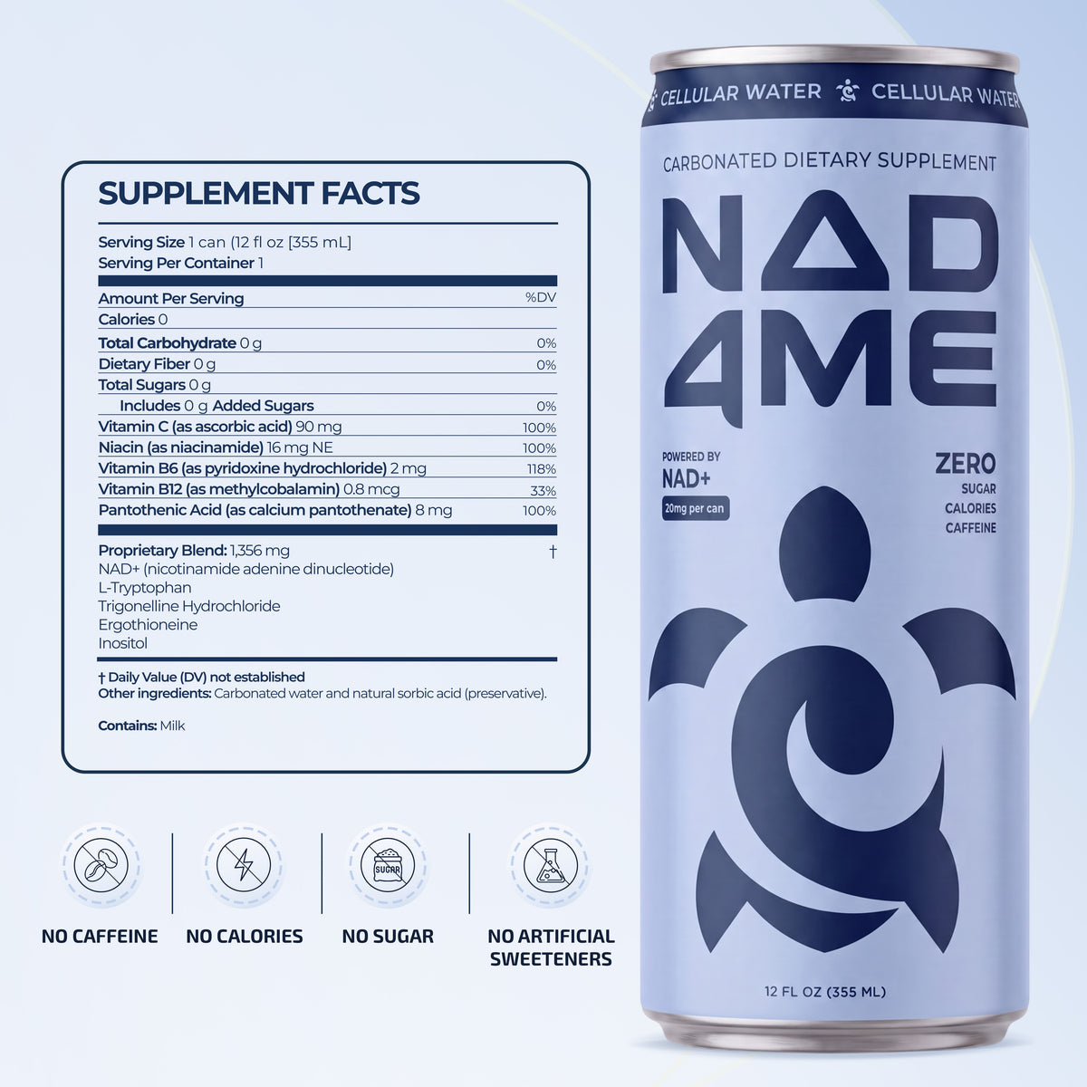 NAD4Me Cellular Water ingredients